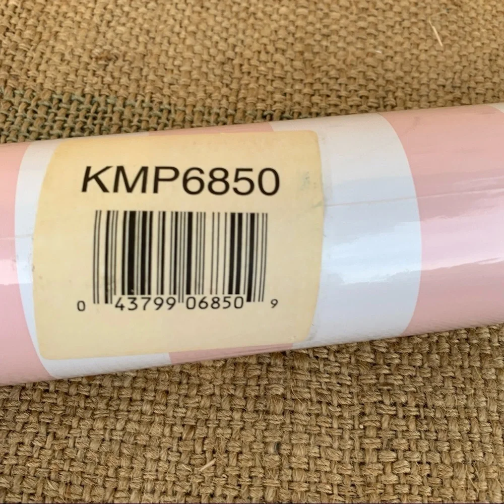 🆕 Vintage Teflon Wallcoverings Pink White Stripe Wallpaper 56 sq foot